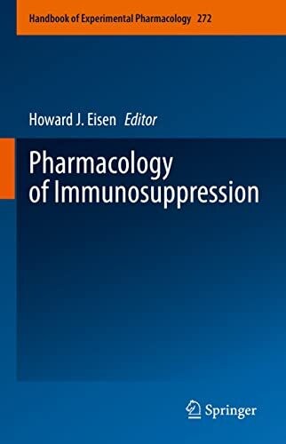 Pharmacology of Immunosuppression Handbook of Experimental Pharmacology