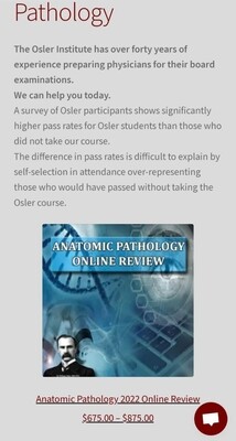 Osler Anatomic Pathology Online Review CME Video Course 2021