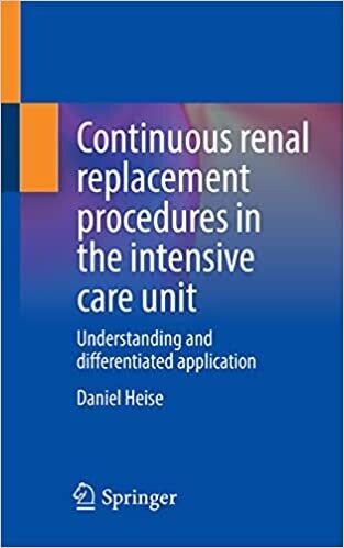 Continuous renal replacement procedures in the intensive care unit: Understanding and differentiated application