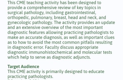 Surgical Pathology Update: Diagnostic Pearls for the Practicing Pathologist 2022 (Video Lectures)