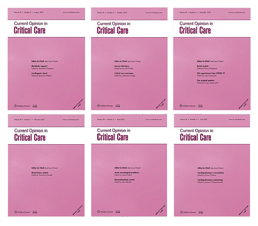 Current Opinion in Critical Care 2022 Full Archives