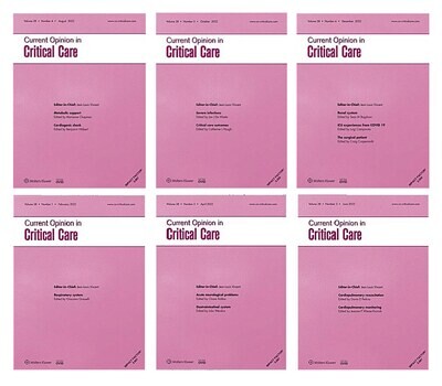 Current Opinion in Critical Care 2022 Full Archives