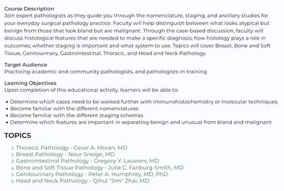Pearls And Palms In Surgical Pathology 2023, Second Edition – USCAP (Videos)