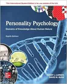 International edition of Personality Domains of Knowledge About Human Nature 8th edition
