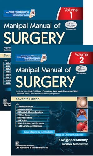 Manipal Manual of Surgery, 2 Volume Set, 7th edition