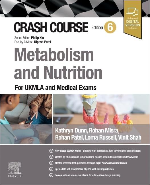 Crash Course Metabolism and Nutrition: For the MLA and Medical Exams, 6th edition (True PDF)