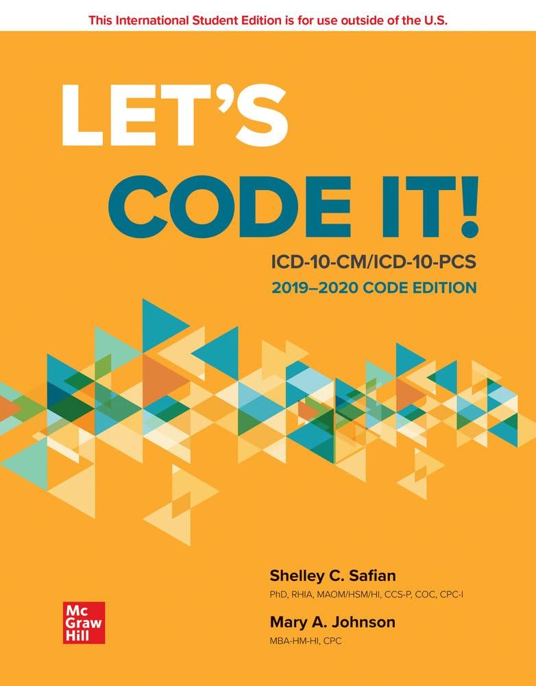 Let’s Code It! ICD-10-CM/PCS 2019-2020 Code Edition, 2nd Edition