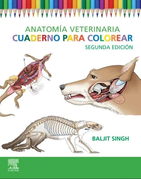 Anatomía veterinaria. Cuaderno para colorear, 2nd Edition