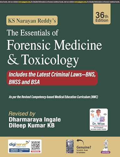 The Essentials of Forensic Medicine &amp; Toxicology, 36th Edition