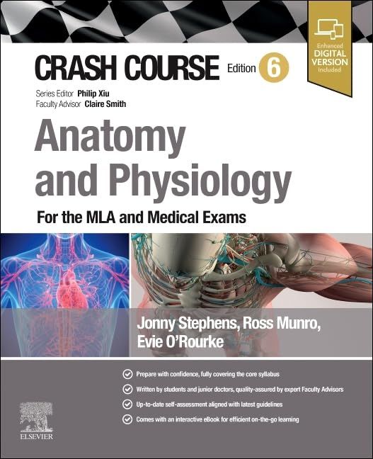 Crash Course Anatomy and Physiology: For the MLA and Medical Exams, 6th edition