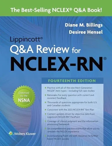 Lippincott Q&amp;A Review for NCLEX-RN, 14th Edition, North American Edition