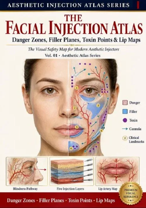 The Facial Injection Atlas: Danger zones, filler planes, toxin points, lip maps (Aesthetic Atlas Series Vol. 01)