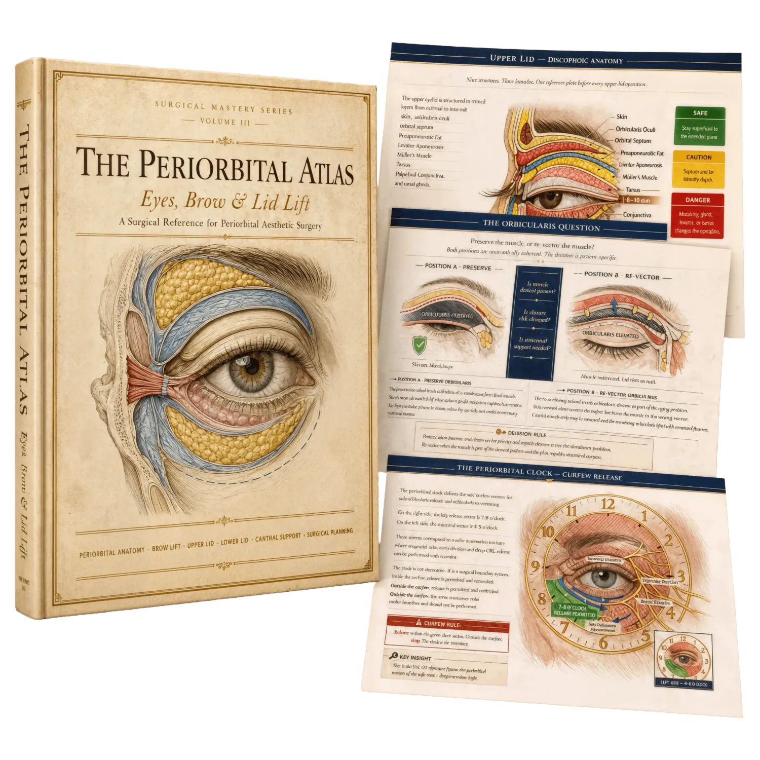 The Periorbital Atlas: Eyes, Brow &amp; Lid Lift (Surgical Mastery Series Vol. 03)