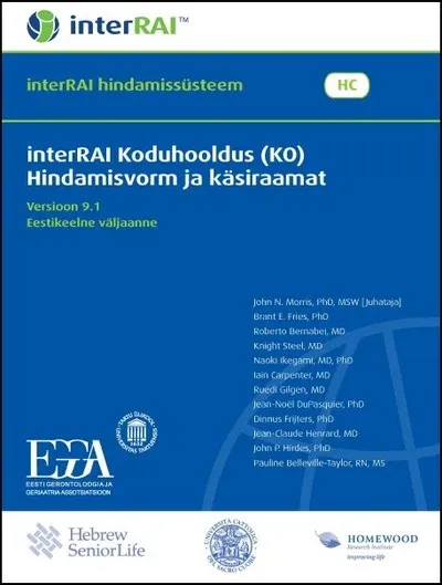 interRAI Koduhooldus (KO) Hindamisvorm ja käsiraamat, Eestikeelne väljaanne, 9.1.2