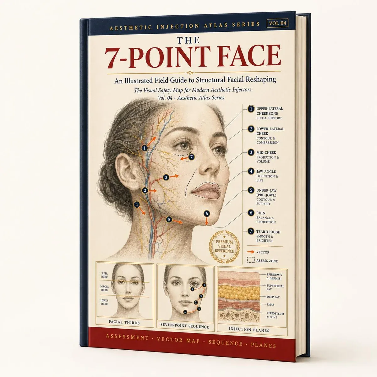 The 7-point face: An Illustrated Field Guide to Structural Facial Reshaping, Aesthetic Injection Atlas Series, Vol. 04