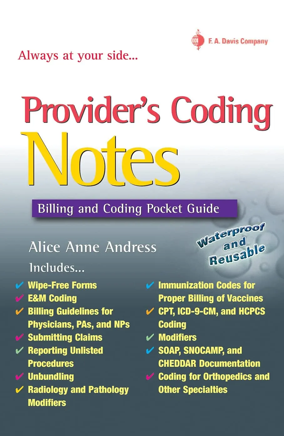Provider's Coding Notes: Billing &amp; Coding Pocket Guide (Davis's Notes)