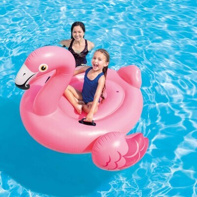 Matelas gonflable flamant rose