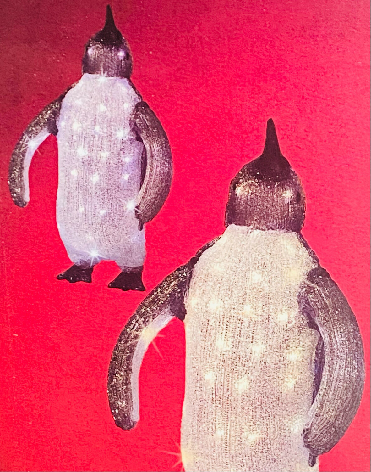Pingouin acrylique 50 led blanc chaud H50 cm