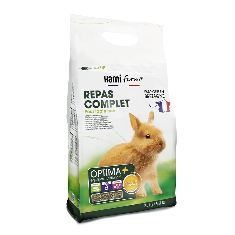 Repas complet pour lapin nain