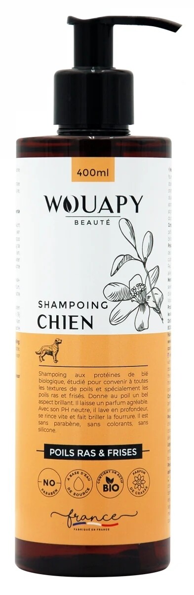 Shampoing poils ras & frisés naturel et écologique pour chien