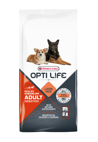 Croquettes Optilife medium/maxi adult digestion agneau et riz