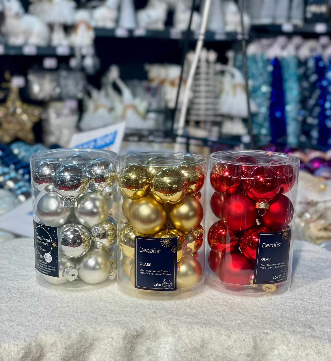 Mini-boules de Noël en verre