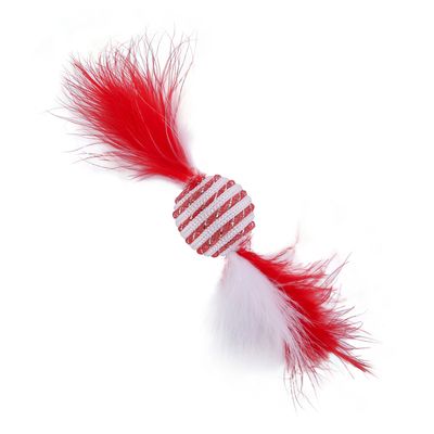 Jouet balle avec plumes pour chat &quot;Wouapy&quot;