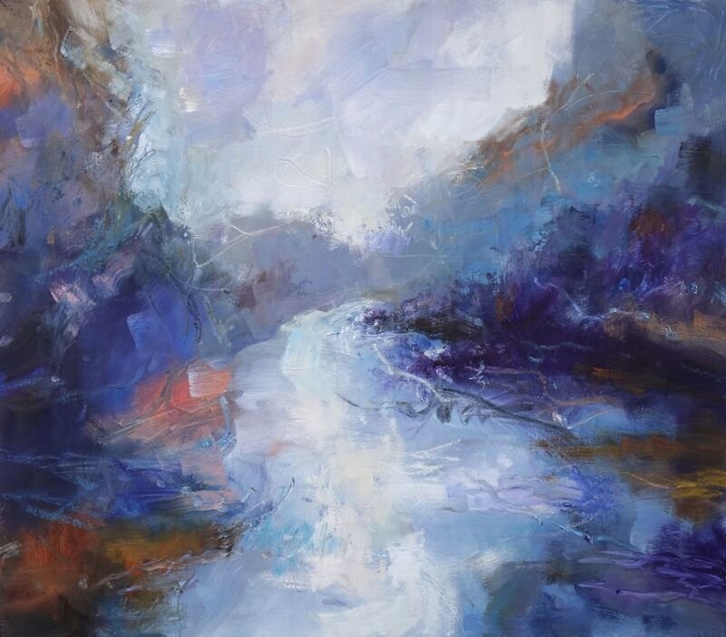 Drifting Downstream on River Blue - SOLD
