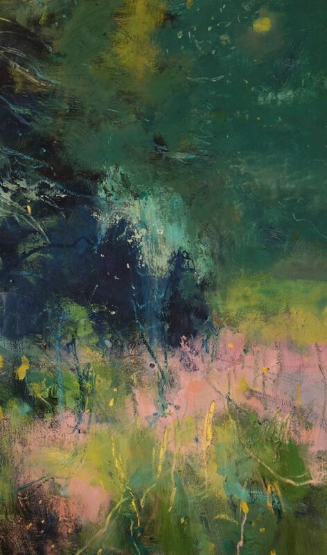 Night Flowers in the Hummingbird Garden - SOLD