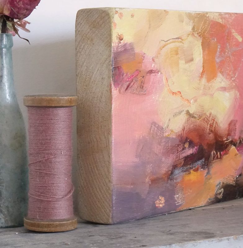 Plum Sky Over an Orange Field