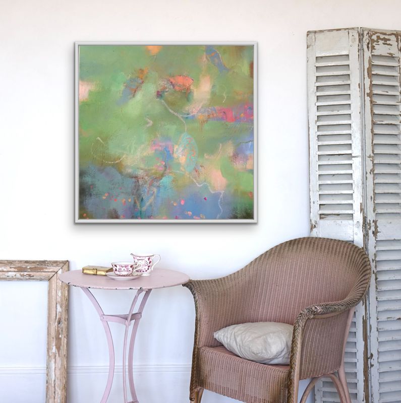 Japanese Fish Kites Over a Blue Ground