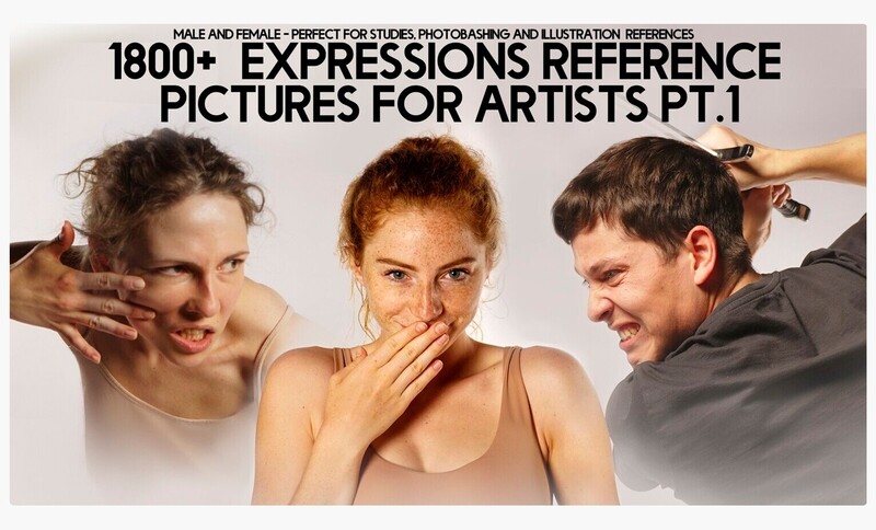 1800+ Expressions Reference Pack for artists