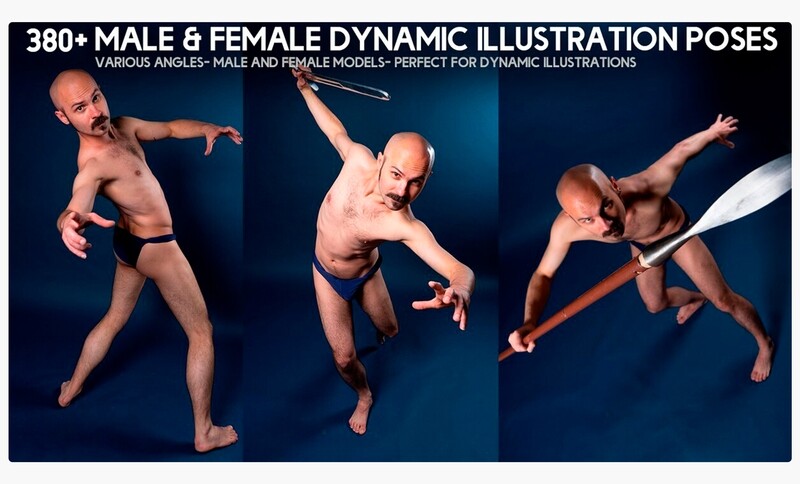 380+ Male & Female Dynamic Illustration Poses