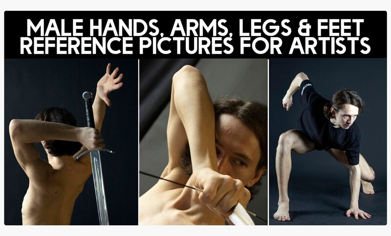 Male Hands, Arms, Legs & Feet Reference Pictures for Artists