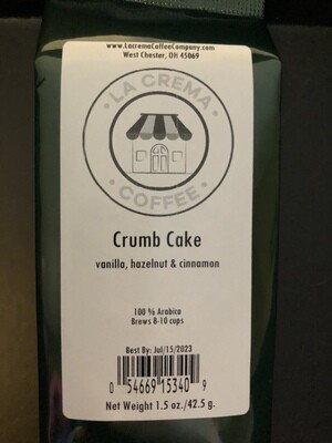 La Crema Coffee Company Crumb Cake