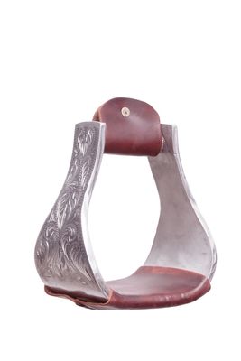 Staffe western Buckaroo floral in alluminio, panca larga