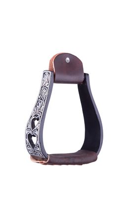Staffe western in alluminio Heart