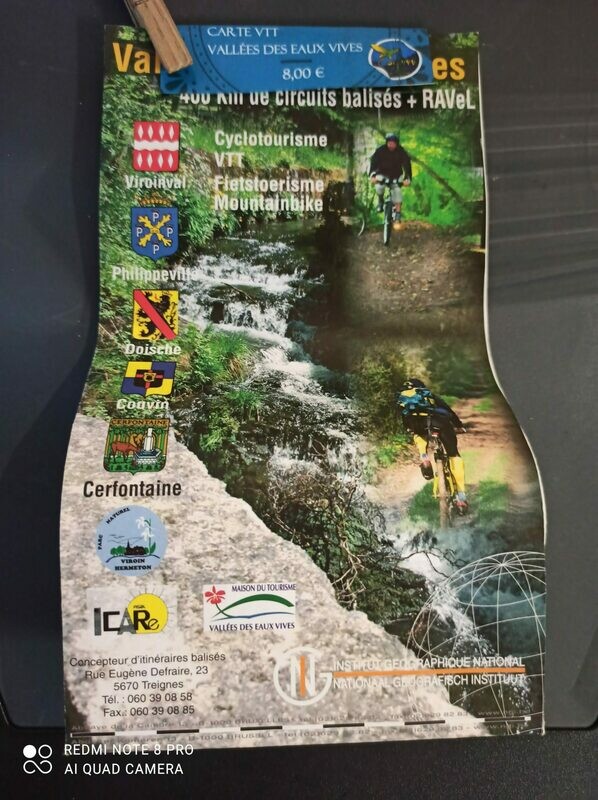 Carte itinéraires VTT Vallées des Eaux Vives