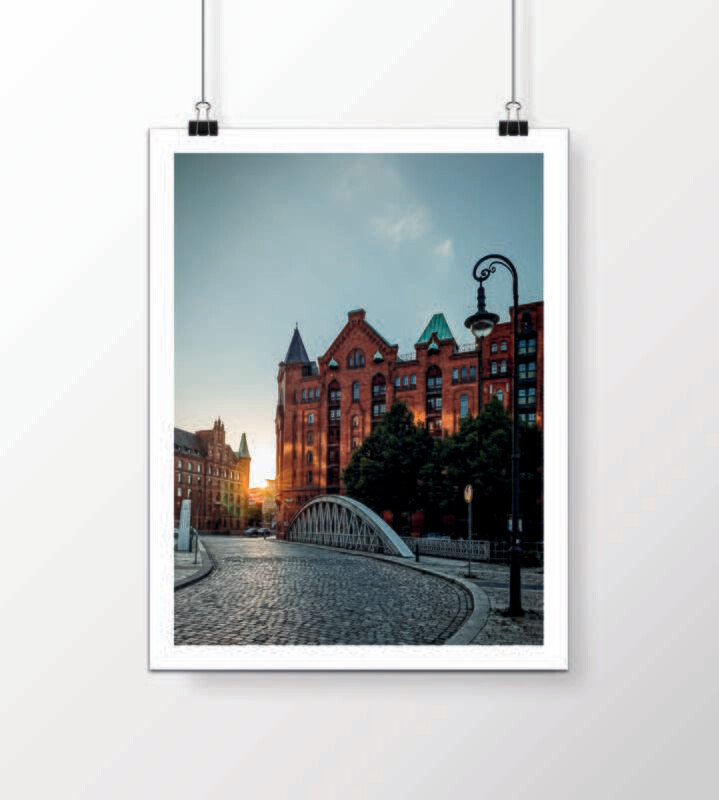 Fine Art Print - Sonnenuntergang Speicherstadt Fine Art Print - Sonnenuntergang Speicherstadt