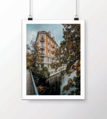 Fine Art Print - Hamburger Eckhaus im Herbst Fine Art Print - Hamburger Eckhaus im Herbst