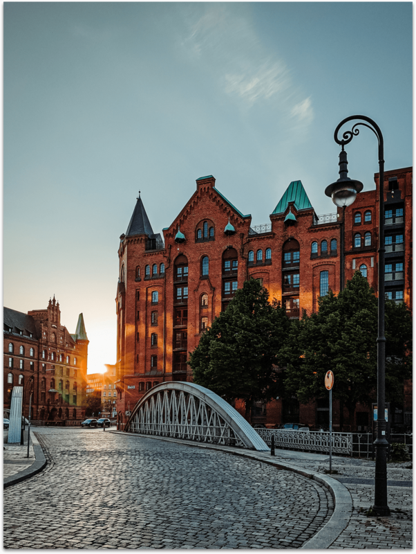 Poster - Sonnenuntergang Speicherstadt Poster - Sonnenuntergang Speicherstadt