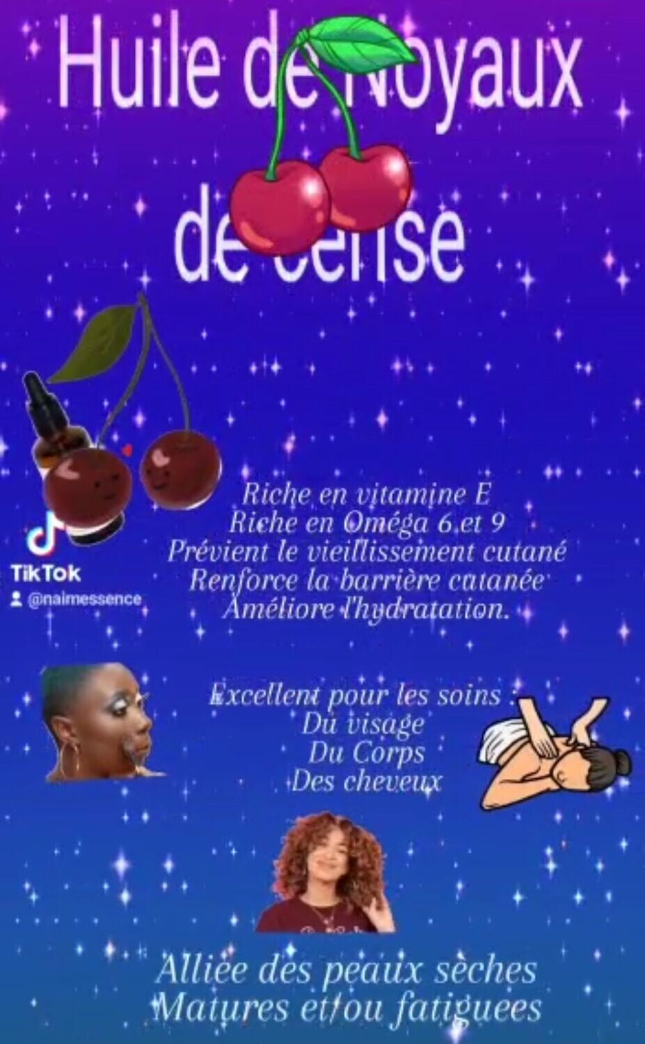 Huile de noyaux de cerise