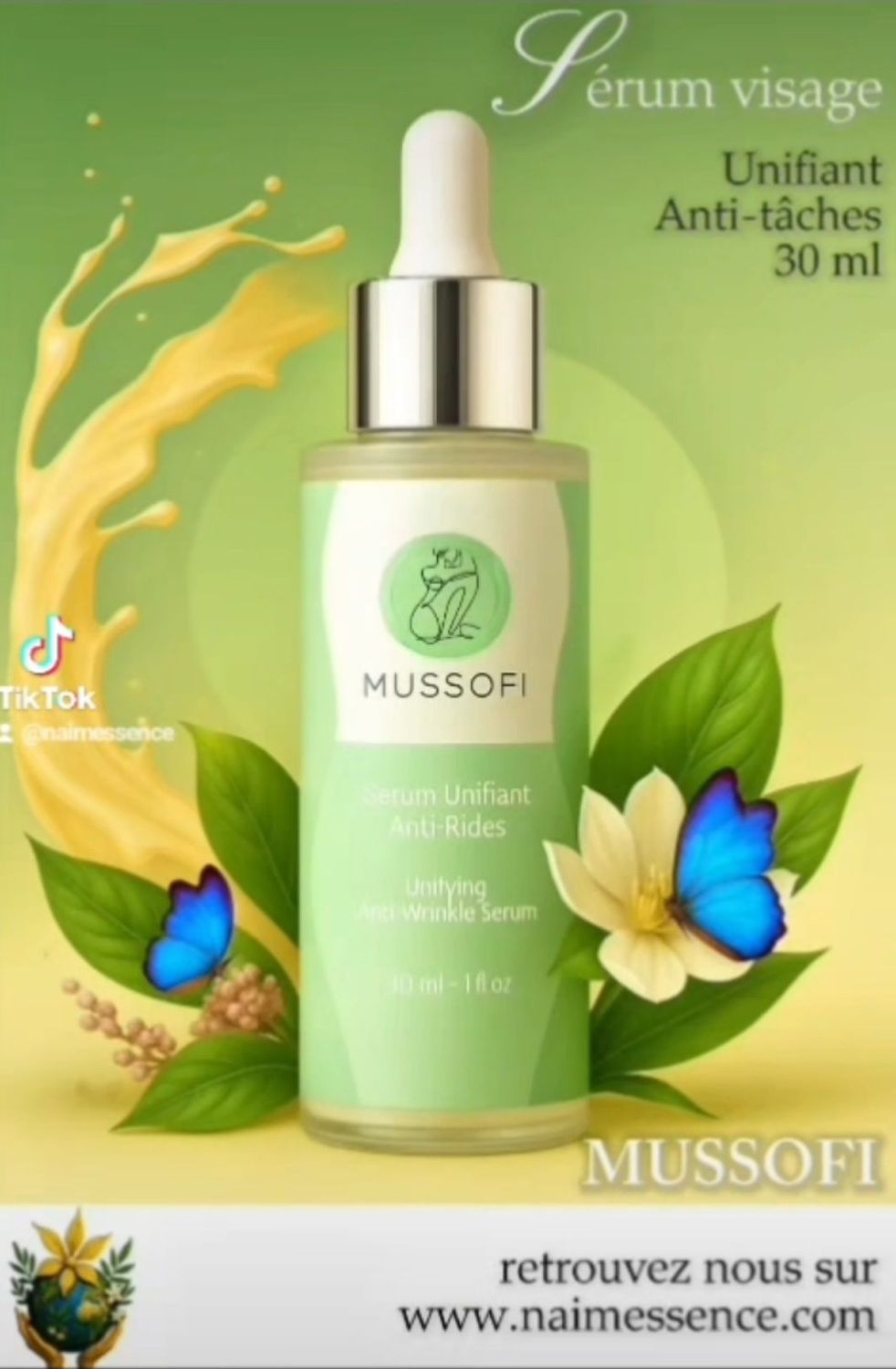 Sérum visage unifiant et anti taches