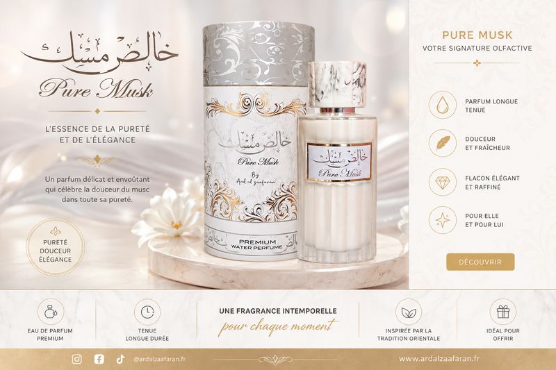 Pure Musk - parfum sans alcool -Ard Al Zaafaran Pure Musk - parfum sans alcool -Ard Al Zaafaran