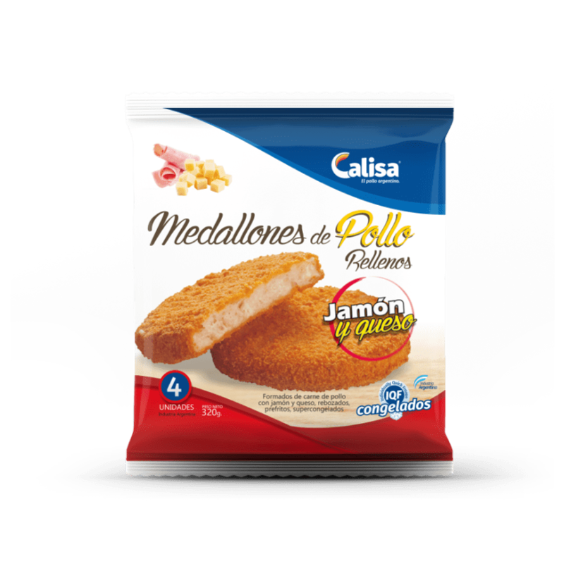 MEDALLONES POLLO CON JAMON Y QUESO Calisa x320gr