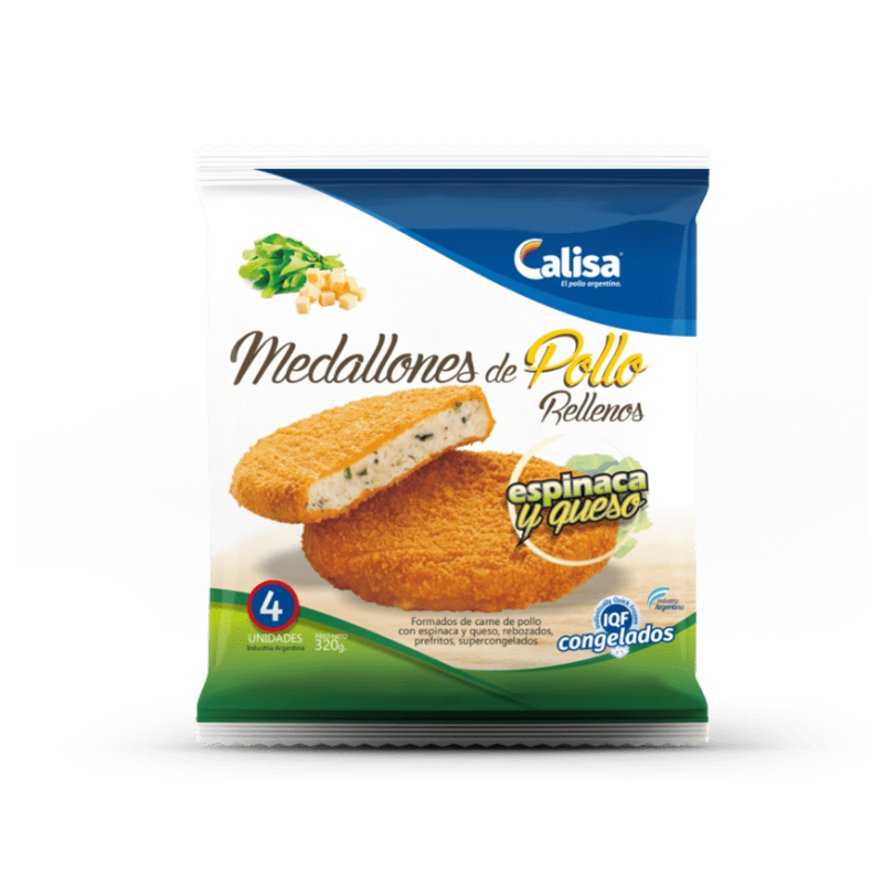 MEDALLONES POLLO CON ESPINACA Calisa x320gr