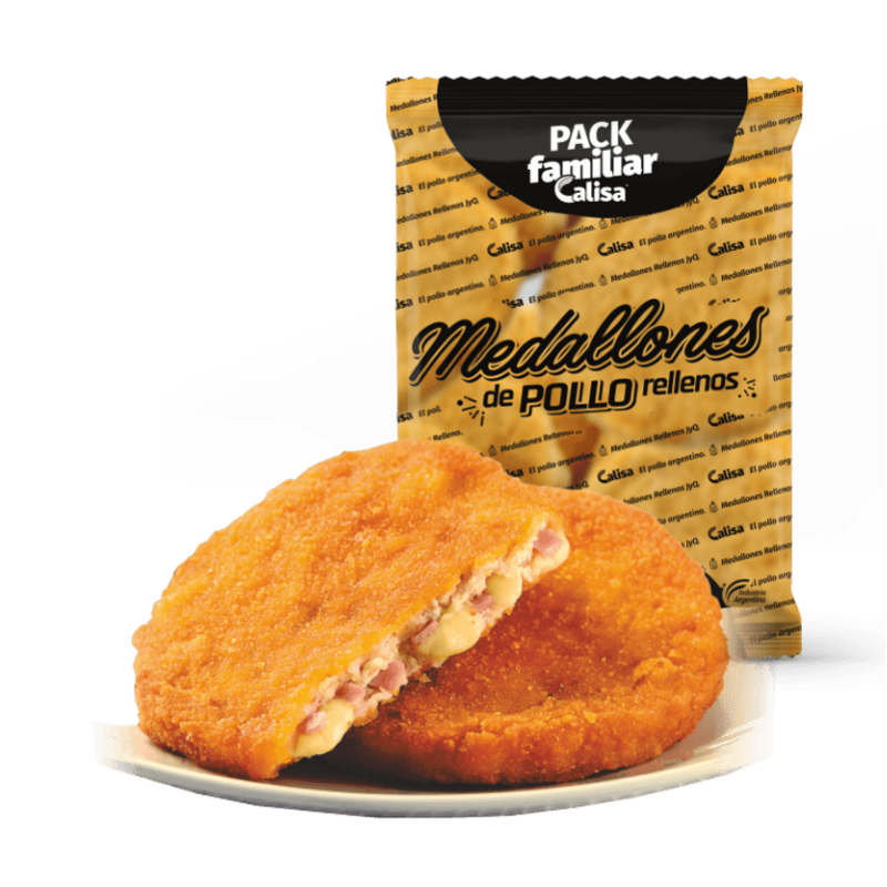 MEDALLON DE POLLO CON JAMON Y QUESO Calisa x5kg