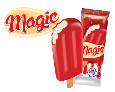 Magic Palito de Crema cubierto con Agua de Frutilla Ice Cream x24uni