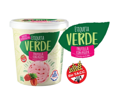 POTE ETIQUETA VERDE Helado Frutilla Vegano Ice Cream