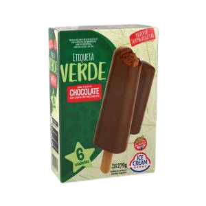 Palito bombón de chocolate Etiqueta Verde Ice Cream x6uni